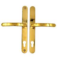 TSS Lever Lever UPVC Multipoint Door Handles - 92mm PZ Sprung 240mm Screw Centres - 270mm Long Backplate