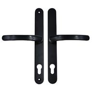 TSS Lever Lever UPVC Multipoint Door Handles - 92mm PZ Sprung 240mm Screw Centres - 270mm Long Backplate