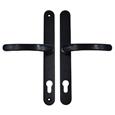 TSS Lever Lever UPVC Multipoint Door Handles - 92mm PZ Sprung 240mm Screw Centres - 270mm Long Backplate