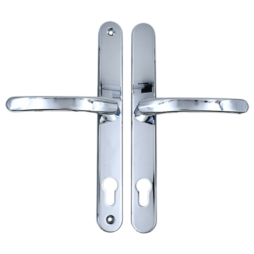 TSS Lever Lever UPVC Multipoint Door Handles - 92mm PZ Sprung 240mm Screw Centres - 270mm Long Backplate