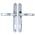 TSS Lever Lever UPVC Multipoint Door Handles - 92mm PZ Sprung 240mm Screw Centres - 270mm Long Backplate