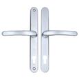 TSS Lever Lever UPVC Multipoint Door Handles - 92mm PZ Sprung 240mm Screw Centres - 270mm Long Backplate