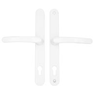 TSS Lever Lever UPVC Multipoint Door Handles - 92mm PZ Sprung 240mm Screw Centres - 270mm Long Backplate