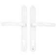 TSS Lever Lever UPVC Multipoint Door Handles - 92mm PZ Sprung 240mm Screw Centres - 270mm Long Backplate