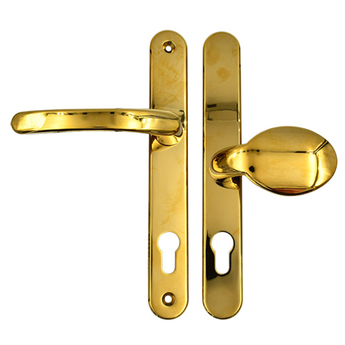 TSS Lever Moveable Pad UPVC Multipoint Door Handles - 92mm/62mm PZ Sprung 212mm Screw Centres