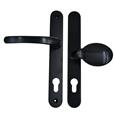 TSS Lever Moveable Pad UPVC Multipoint Door Handles - 92mm/62mm PZ Sprung 212mm Screw Centres