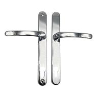 TSS Lever Lever UPVC Multipoint Door Handles - 117mm PZ - Sprung - 237mm Screw Centres - 267mm Backplate