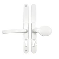 VERSA Lever Pad UPVC Multipoint Adjustable Door Handles - 62-95mm PZ Sprung 260mm Screw Centres