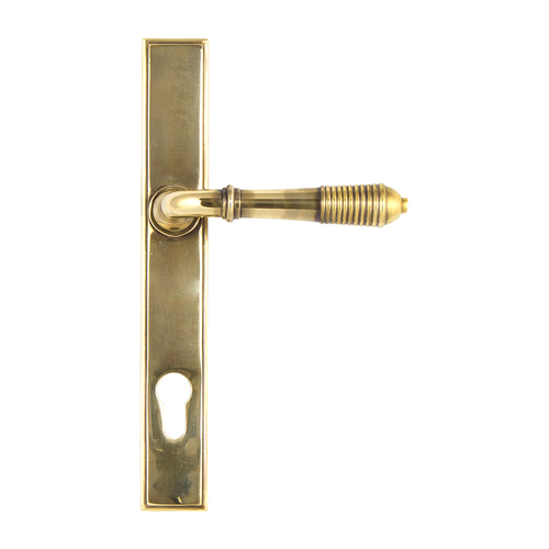 From the Anvil Reeded Lever Lever Multipoint Door Handles - 92mm PZ Sprung 212mm Screw Centres (LEAD TIME: 2-3 DAYS)