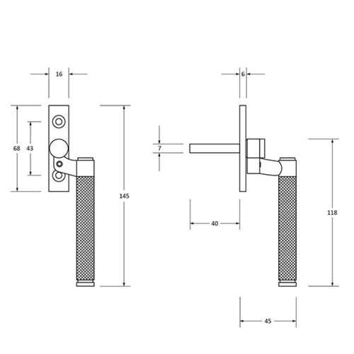 From the Anvil Brompton Offset Non-Locking Espag Window Handles (LEAD TIME: 2-3 DAYS)