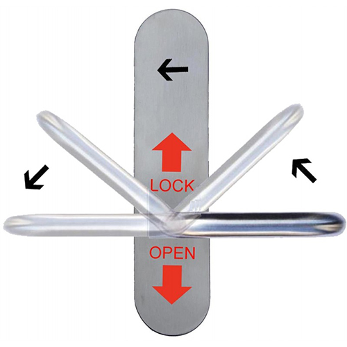 NKS DIN Style Reversible Disabled Bathroom Lockset (Radar Type)