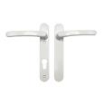 TSS Blank External Lever Lever UPVC Multipoint Door Handles - 92mm PZ Sprung 122mm Screw Centres