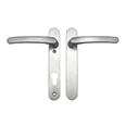 TSS Blank External Lever Lever UPVC Multipoint Door Handles - 92mm PZ Sprung 122mm Screw Centres