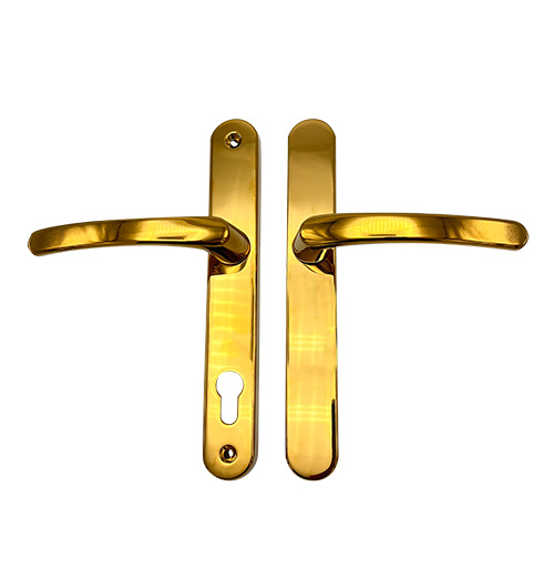 TSS Blank External Lever Lever UPVC Multipoint Door Handles - 92mm PZ Sprung 210mm Screw Centres