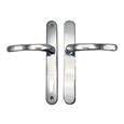 TSS Blank External Lever Lever UPVC Multipoint Door Handles - 92mm PZ Sprung 210mm Screw Centres