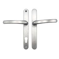 TSS Blank External Lever Lever UPVC Multipoint Door Handles - 92mm PZ Sprung 215mm Screw Centres