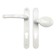 TSS Lever Moveable Pad Offset UPVC Multipoint Door Handles - 92/70mm PZ - Sprung - 203mm Screw Centres