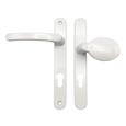 TSS Lever Moveable Pad Offset UPVC Multipoint Door Handles - 92/70mm PZ - Sprung - 203mm Screw Centres