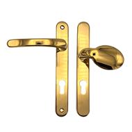 TSS Lever Moveable Pad Offset UPVC Multipoint Door Handles - 92/70mm PZ - Sprung - 203mm Screw Centres