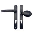 TSS Lever Moveable Pad Offset UPVC Multipoint Door Handles - 92/70mm PZ - Sprung - 203mm Screw Centres