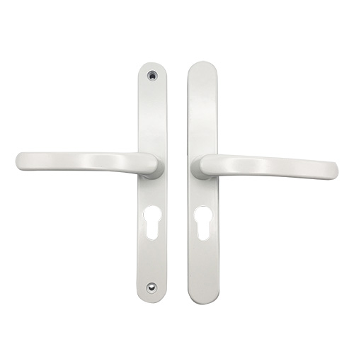 TSS Lever Lever UPVC Multipoint Door Handles - 48mm PZ - Sprung - 215mm Screw Centres