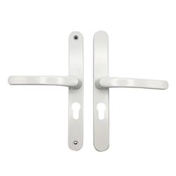 TSS Lever Lever UPVC Multipoint Door Handles - 48mm PZ - Sprung - 215mm Screw Centres