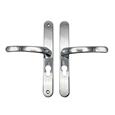 TSS Lever Lever UPVC Multipoint Door Handles - 48mm PZ - Sprung - 215mm Screw Centres