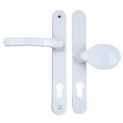 TSS Lever Moveable Pad Offset UPVC Multipoint Door Handles - 92/62mm PZ - Sprung - 215mm Screw Centres