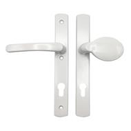 TSS Lever Moveable Pad UPVC Multipoint Door Handles - 92mm PZ - Sprung - 215mm Screw Centres - 3x Fixings