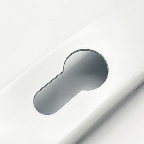 TSS Lever Moveable Pad UPVC Multipoint Door Handles - 92mm PZ - Sprung - 215mm Screw Centres - 3x Fixings