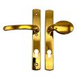 TSS Lever Moveable Pad UPVC Multipoint Door Handles - 92mm PZ - Sprung - 215mm Screw Centres - 3x Fixings