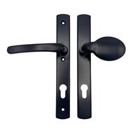 TSS Lever Moveable Pad UPVC Multipoint Door Handles - 92mm PZ - Sprung - 215mm Screw Centres - 3x Fixings