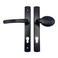 TSS Lever Moveable Pad UPVC Multipoint Door Handles - 92mm PZ - Sprung - 215mm Screw Centres - 3x Fixings