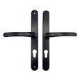 TSS Lever Lever UPVC Multipoint Door Handles - 70mm PZ - Sprung - 240mm Screw Centres