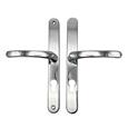 TSS Lever Lever UPVC Multipoint Door Handles - 70mm PZ - Sprung - 240mm Screw Centres