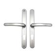 TSS Lever Lever UPVC Multipoint Door Handles - 70mm PZ - Sprung - 240mm Screw Centres