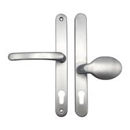 TSS Lever Moveable Pad Offset UPVC Multipoint Door Handles - 92/62mm PZ - Sprung - 240mm Screw Centres