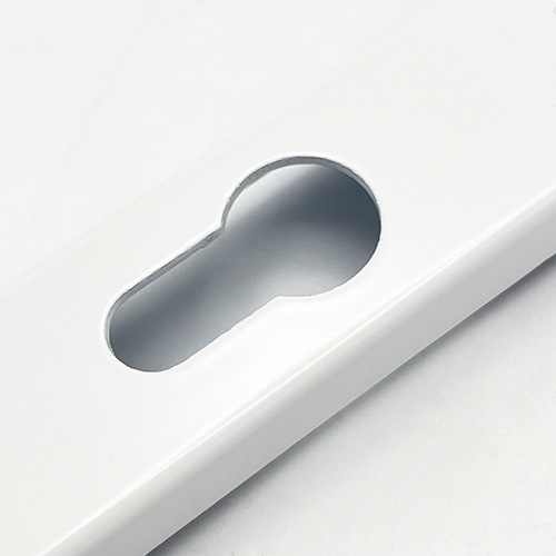 TSS LeverLever Offset UPVC Multipoint Door Handles - 48/87mm PZ - Sprung - 240mm Screw Centres