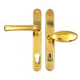 TSS TS007 2 Star Grade 304 Stainless Steel Lever Moveable Pad (Offset) UPVC Multipoint Door Handles - 92/62mm PZ Sprung 210mm Screw Centres